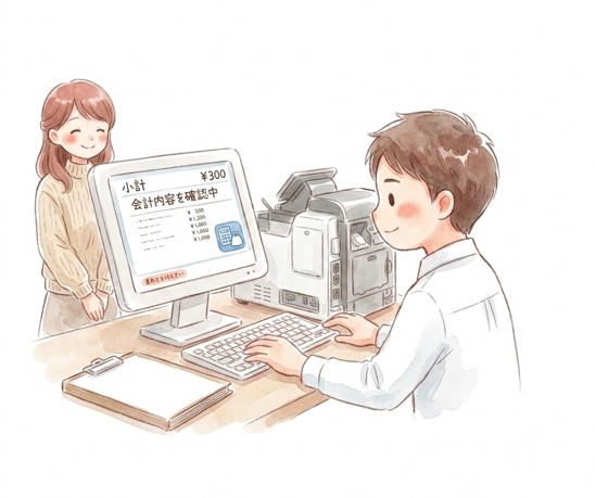 職員による会計内容の確認