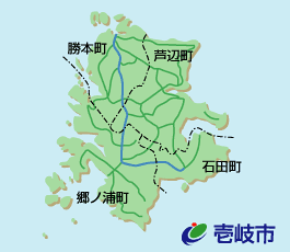 壱岐市の全体図