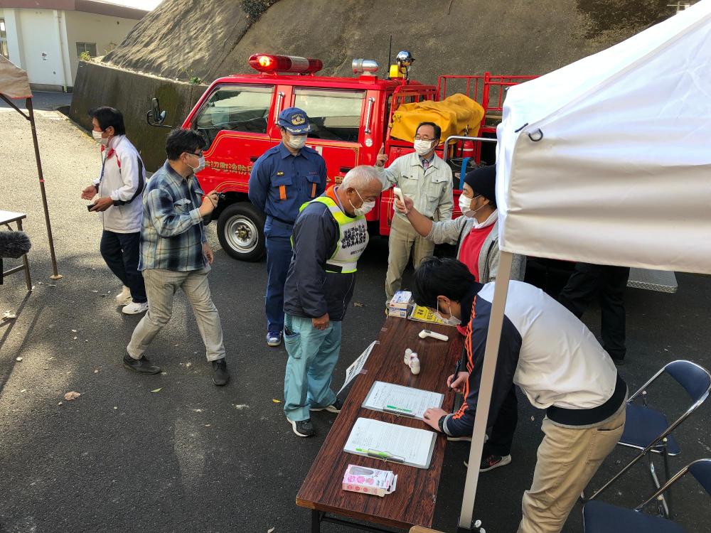 箱崎地区防災避難訓練の写真