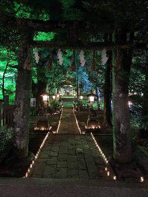 令和元年12月の住吉神社（壱岐大大神楽会場）にて